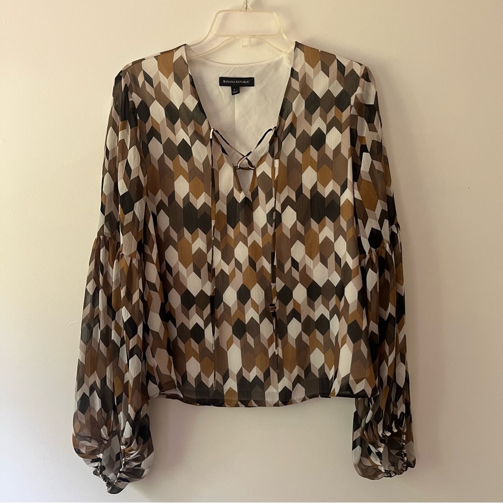 Banana Republic Balloon Sleeve Blouse L